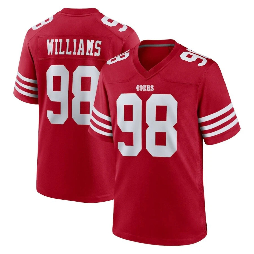 Choea SF.49ers #98 Mykel Williams Player Red Game Home Stitched Jerseys