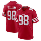 Choea SF.49ers #98 Mykel Williams Player Red Game Home Stitched Jerseys