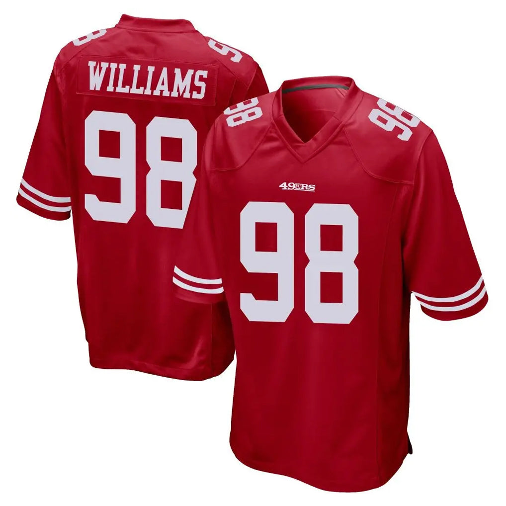 Choea SF.49ers #98 Mykel Williams Player Red Home Game Stitched Jerseys