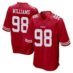 Choea SF.49ers #98 Mykel Williams Player Red Home Game Stitched Jerseys