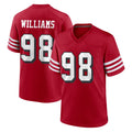 Choea SF.49ers #98 Mykel Williams Player Red Limited Alternate Home Game Stitched Jerseys