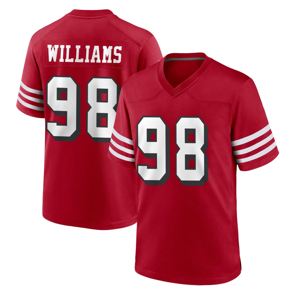 Choea SF.49ers #98 Mykel Williams Player Red Limited Alternate Home Game Stitched Jerseys