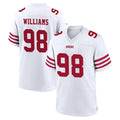 Choea SF.49ers #98 Mykel Williams Player White Game Home Stitched Jerseys