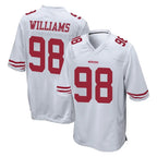 Choea SF.49ers #98 Mykel Williams Player White Home Game Stitched Jerseys