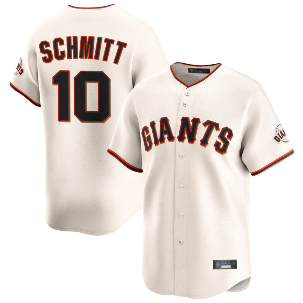 Choea SF.Giants #10 Casey Schmitt Player Cream Home Limited Stitched Jerseys