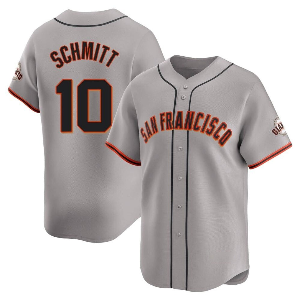 Choea SF.Giants #10 Casey Schmitt Player Gray Home Limited Stitched Jerseys
