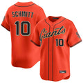 Choea SF.Giants #10 Casey Schmitt Player Orange Home Limited Stitched Jerseys