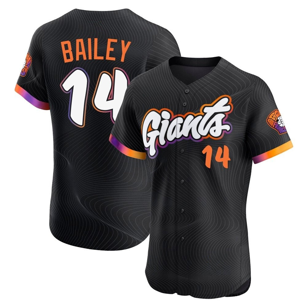 Choea SF.Giants #14 Patrick Bailey Player Black 2025 City Connect Home Limited Elite Stitched Jerseys
