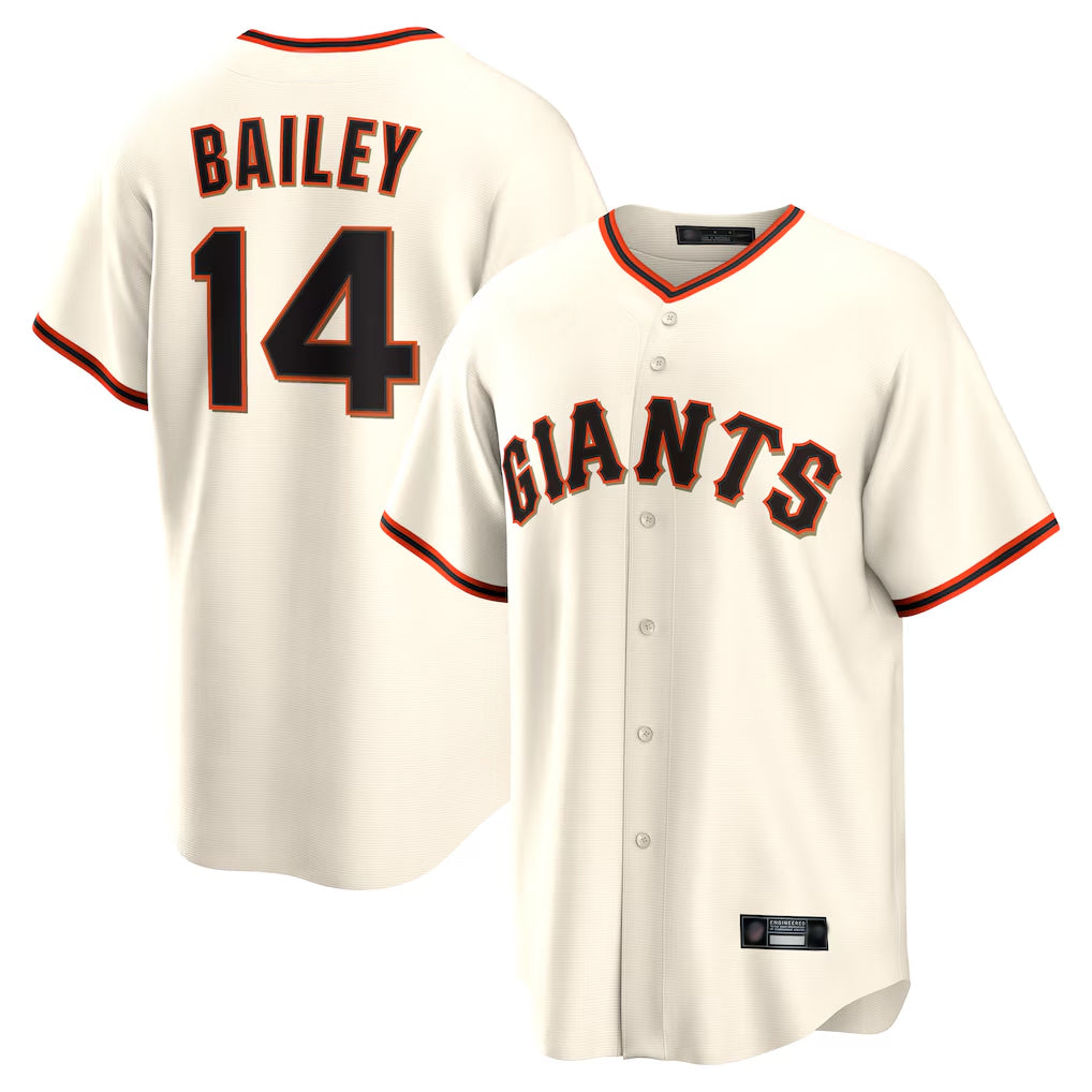 Choea SF.Giants #14 Patrick Bailey Player Cream Home Game Stitched Jerseys