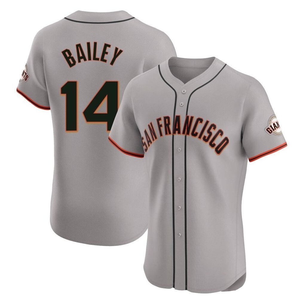 Choea SF.Giants #14 Patrick Bailey Player Gray Home Limited Elite Stitched Jerseys