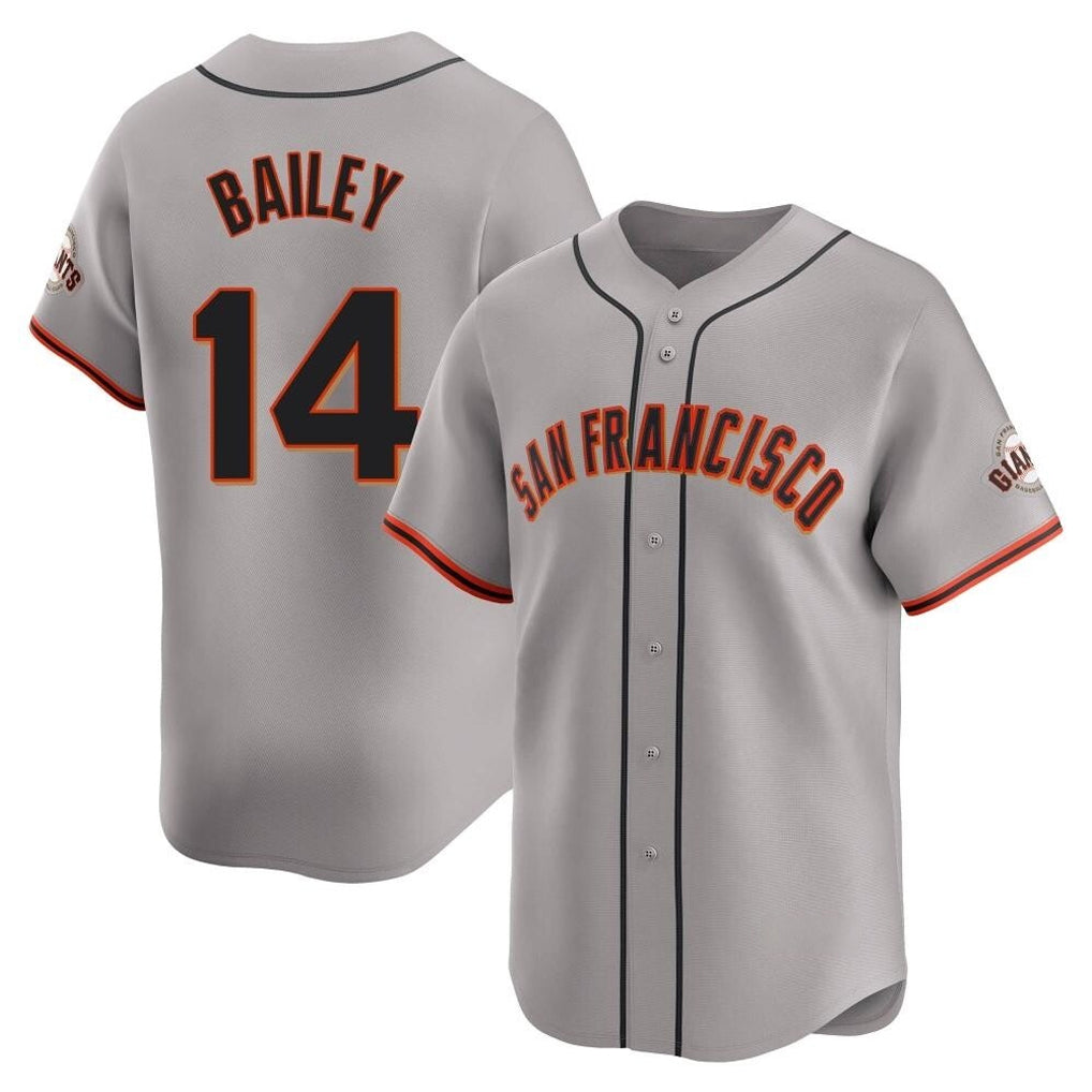 Choea SF.Giants #14 Patrick Bailey Player Gray Home Limited Stitched Jerseys