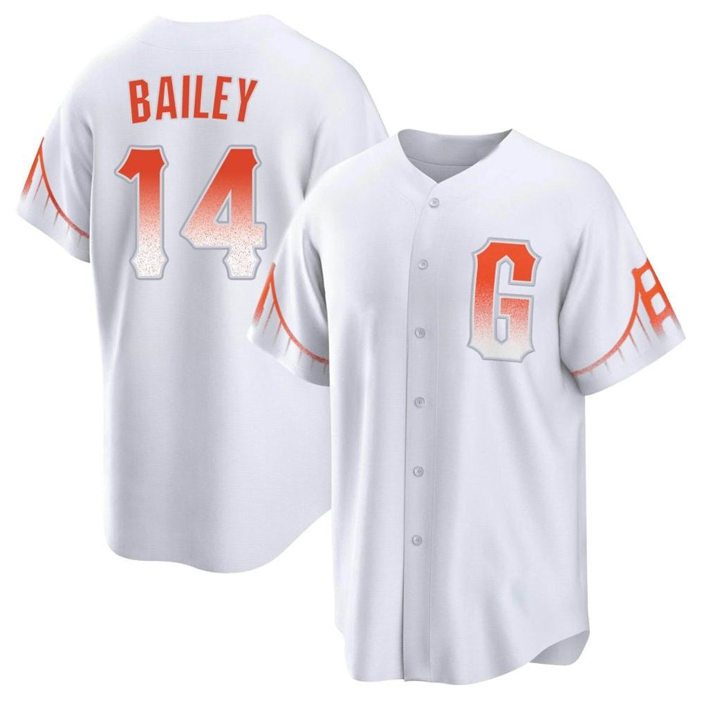 Choea SF.Giants #14 Patrick Bailey Player White City Connect Home Game Stitched Jerseys