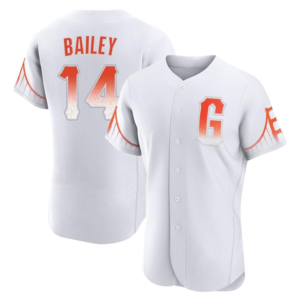 Choea SF.Giants #14 Patrick Bailey Player White City Connect Home Limited Elite Stitched Jerseys