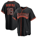 Choea SF.Giants #16 Rafael Devers Player Black Alternate Limited Stitched Jerseys