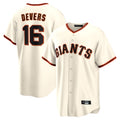 Choea SF.Giants #16 Rafael Devers Player Cream Home Game Stitched Jerseys