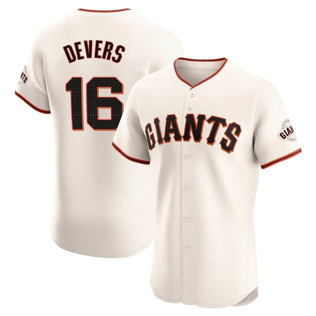 Choea SF.Giants #16 Rafael Devers Player Cream Home Limited Elite Stitched Jerseys
