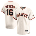 Choea SF.Giants #16 Rafael Devers Player Cream Home Limited Stitched Jerseys