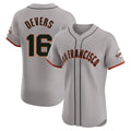 Choea SF.Giants #16 Rafael Devers Player Gray Home Limited Elite Stitched Jerseys
