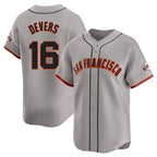 Choea SF.Giants #16 Rafael Devers Player Gray Home Limited Stitched Jerseys