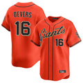 Choea SF.Giants #16 Rafael Devers Player Orange Home Limited Stitched Jerseys