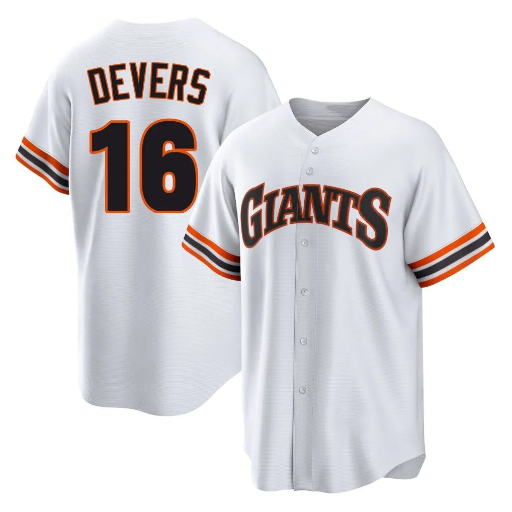 Choea SF.Giants #16 Rafael Devers Player White Home Game Stitched Jerseys