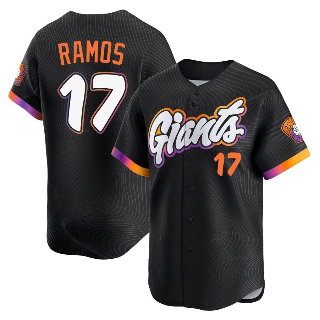Choea SF.Giants #17 Heliot Ramos Player Black 2025 City Connect Home Limited Stitched Jerseys