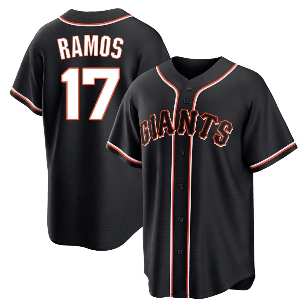 Choea SF.Giants #17 Heliot Ramos Player Black Fashion Out Home Limited Stitched Jerseys
