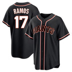 Choea SF.Giants #17 Heliot Ramos Player Black Fashion Out Home Limited Stitched Jerseys