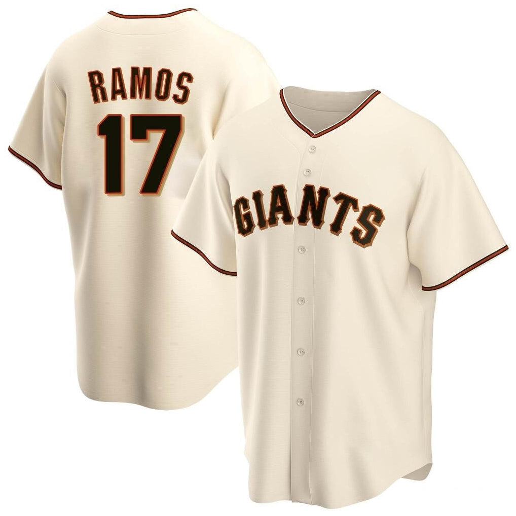 Choea SF.Giants #17 Heliot Ramos Player Cream Home Game Stitched Jerseys