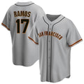 Choea SF.Giants #17 Heliot Ramos Player Gray Home Game Stitched Jerseys