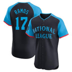 Choea SF.Giants #17 Heliot Ramos Player Navy National League All-Star Home Limited Elite Stitched Jerseys