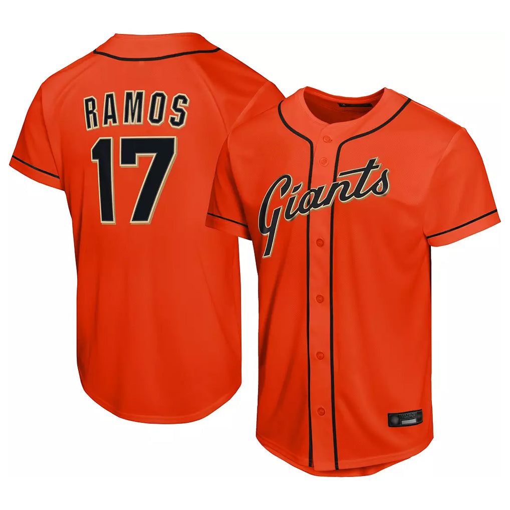 Choea SF.Giants #17 Heliot Ramos Player Orange Home Limited Stitched Jerseys