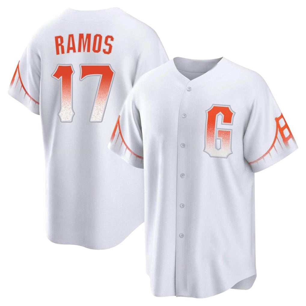 Choea SF.Giants #17 Heliot Ramos Player White City Connect Home Game Stitched Jerseys