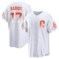 Choea SF.Giants #17 Heliot Ramos Player White City Connect Home Game Stitched Jerseys