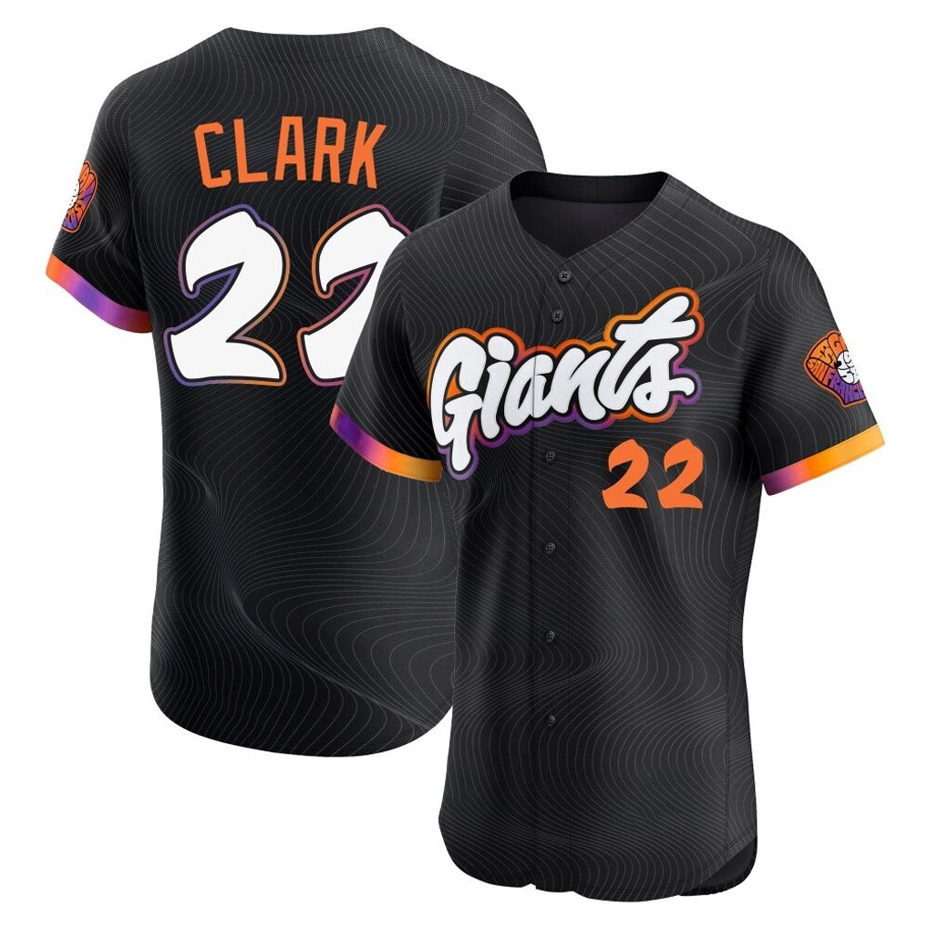 Choea SF.Giants #22 Will Clark Player Black 2025 City Connect Home Limited Elite Stitched Jerseys
