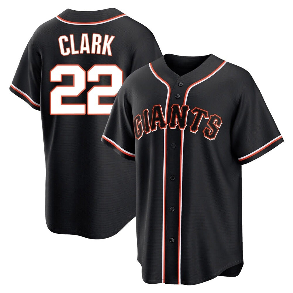 Choea SF.Giants #22 Will Clark Player Black Fashion Out Home Limited Stitched Jerseys