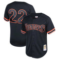 Choea SF.Giants #22 Will Clark Player Black Mitchell & Ness Cooperstown Collection Limited Stitched Jerseys