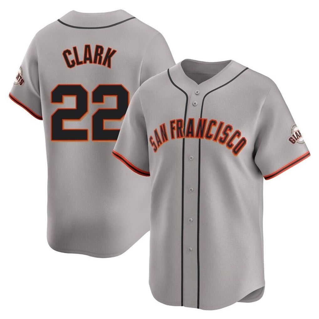 Choea SF.Giants #22 Will Clark Player Gray Home Limited Stitched Jerseys