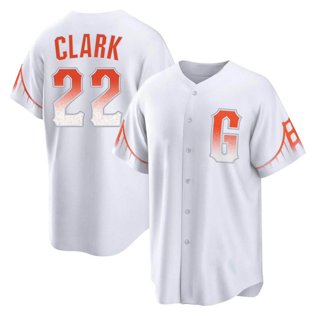 Choea SF.Giants #22 Will Clark Player White City Connect Home Game Stitched Jerseys