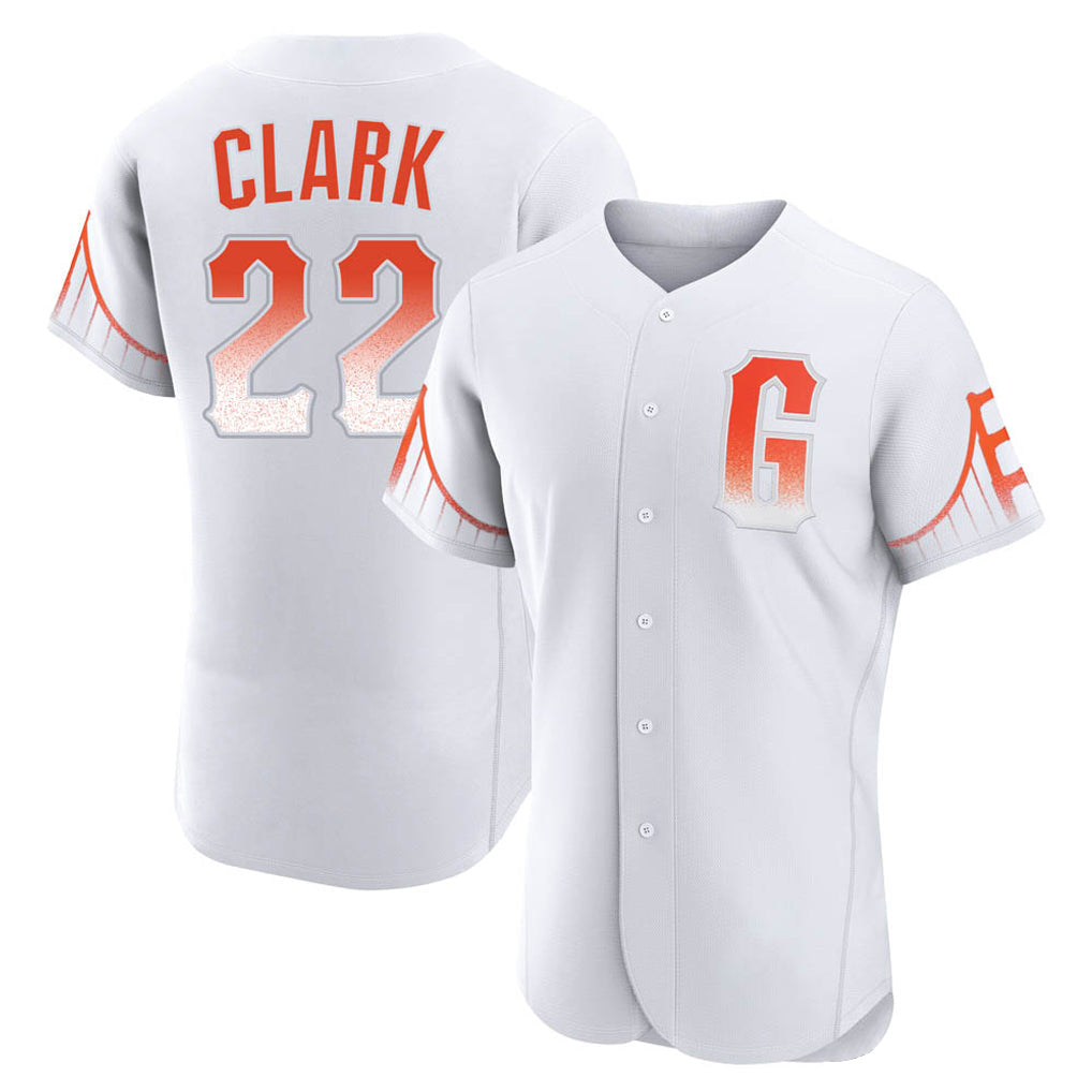 Choea SF.Giants #22 Will Clark Player White City Connect Home Limited Elite Stitched Jerseys