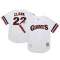 Choea SF.Giants #22 Will Clark Player White Mitchell & Ness Cooperstown Collection 1989 Limited Stitched Jerseys