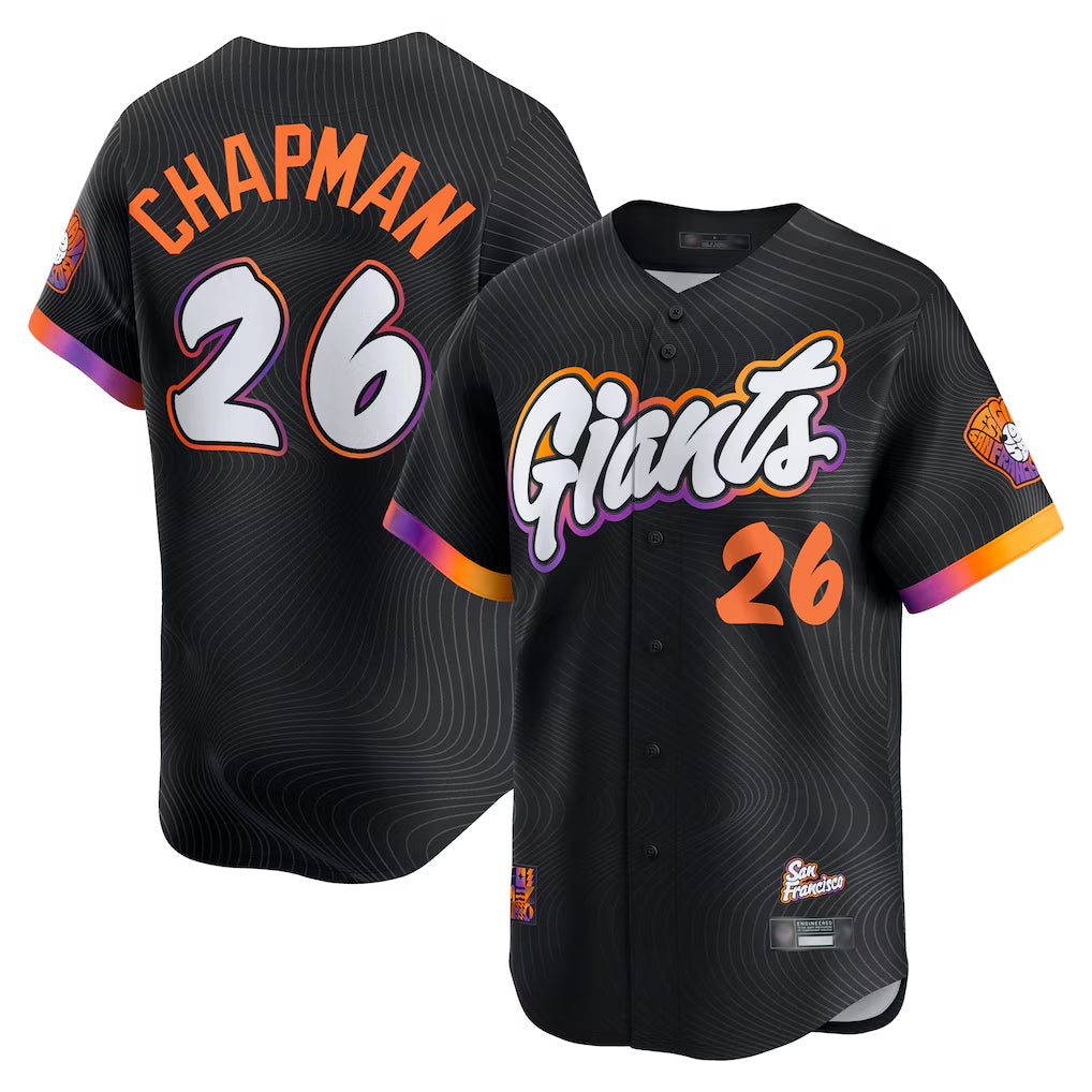 Choea SF.Giants #26 Matt Chapman Player Black 2025 City Connect Home Limited Stitched Jerseys