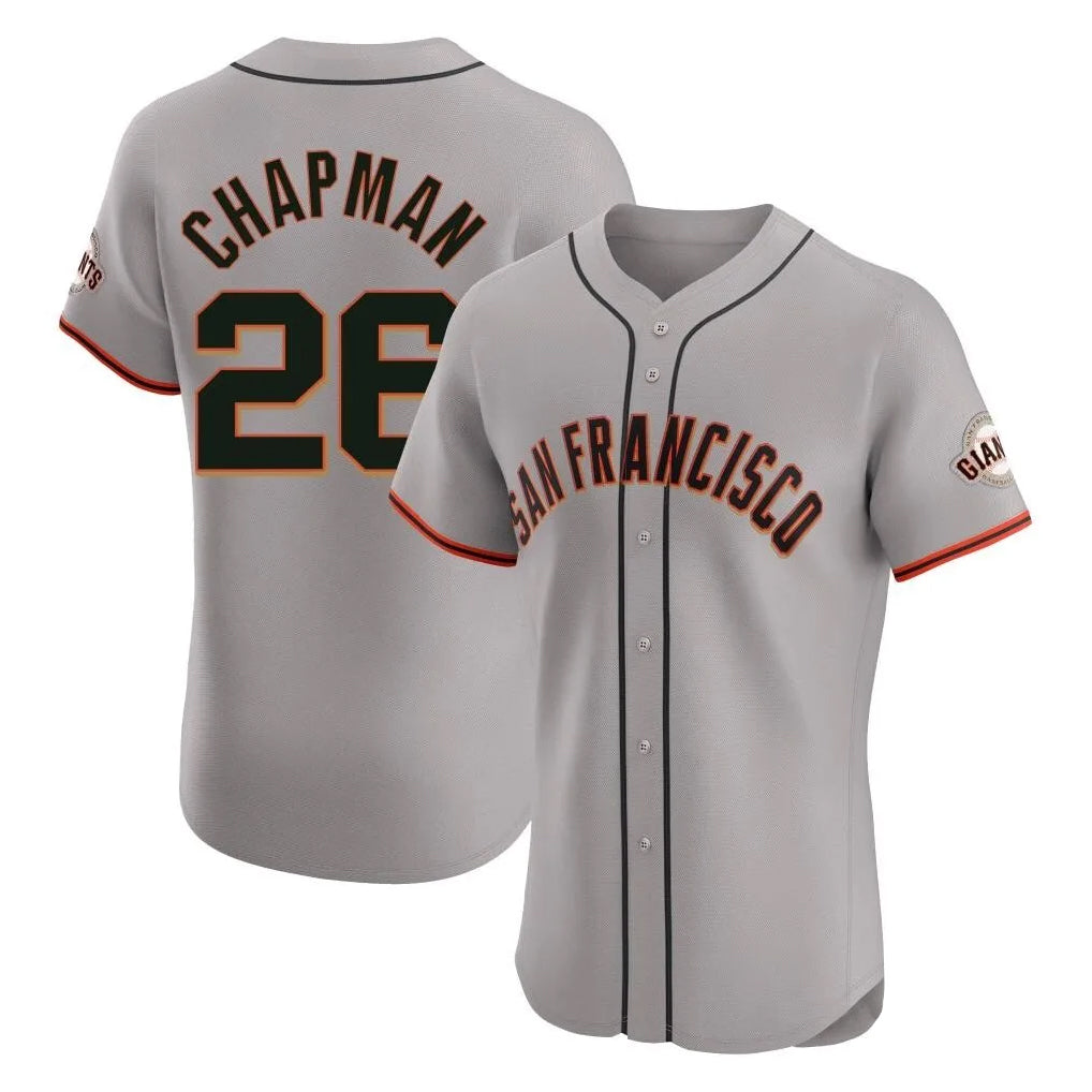 Choea SF.Giants #26 Matt Chapman Player Gray Home Limited Elite Stitched Jerseys
