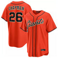 Choea SF.Giants #26 Matt Chapman Player Orange Home Game Stitched Jerseys