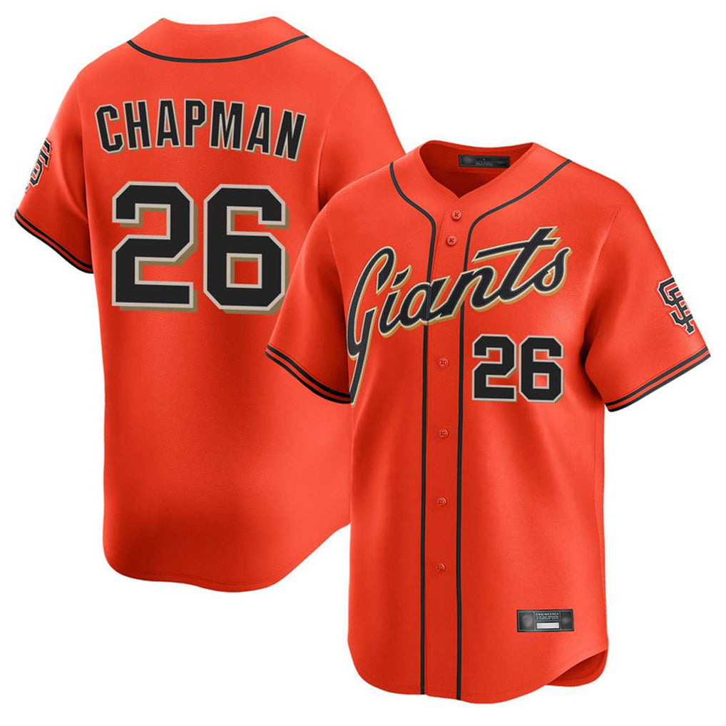 Choea SF.Giants #26 Matt Chapman Player Orange Home Limited Stitched Jerseys