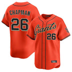 Choea SF.Giants #26 Matt Chapman Player Orange Home Limited Stitched Jerseys