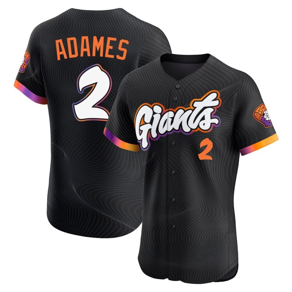 Choea SF.Giants #2 Willy Adames Player Black 2025 City Connect Home Limited Elite Stitched Jerseys