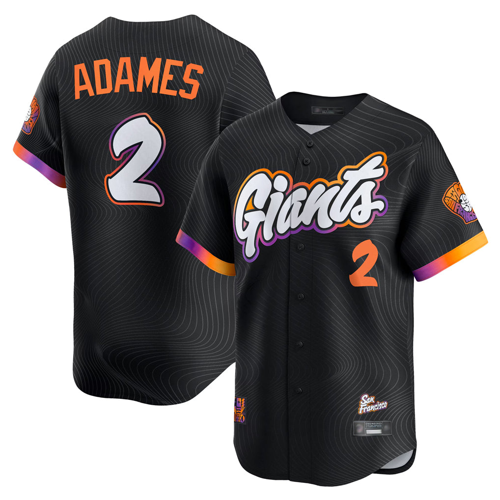Choea SF.Giants #2 Willy Adames Player Black 2025 City Connect Home Limited Stitched Jerseys