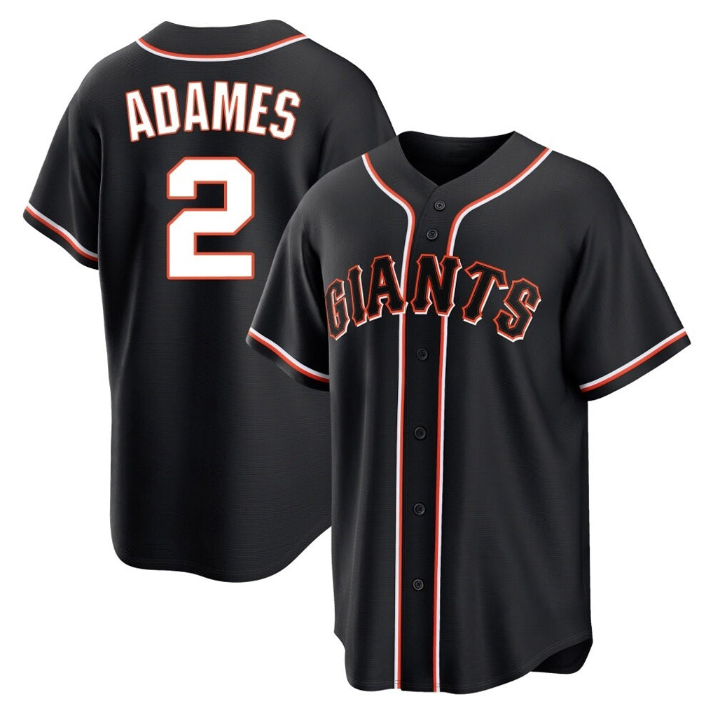 Choea SF.Giants #2 Willy Adames Player Black Fashion Out Home Limited Stitched Jerseys
