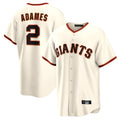 Choea SF.Giants #2 Willy Adames Player Cream Home Game Stitched Jerseys